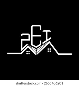 ZEI Real State logo design, ZEI simple and modern logo. ZEI luxurious alphabet design  