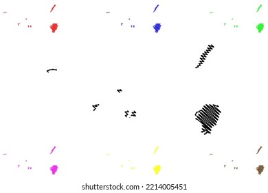 Zeila Archipelago (Republic of Somaliland) map vector illustration, scribble sketch Sacadin and Aibat, Romanized or Sa'ad ad-Din Islands map