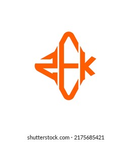 ZEK letter logo creative design with vector graphic