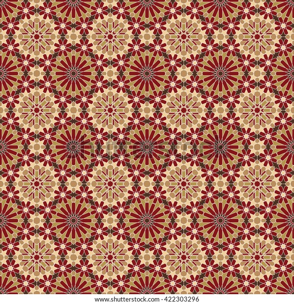 Zellige Tile Moroccan Seamless Pattern Razil Stock Vector