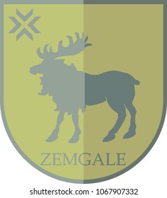 Zemgale elk on the shield