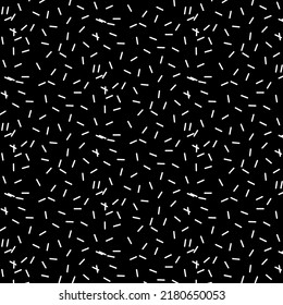 Zen art doodle ornate abstract background. Hand drawn white on black linear segments. Creative zenart monochrome texture. Random repeat chaotic zentangle surface design. Vector eps illustration