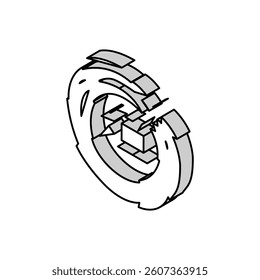 zen circle enso isometric icon vector. zen circle enso sign. isolated symbol illustration