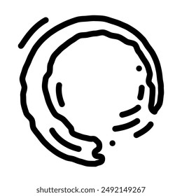 Zen Circle Enso Line Icon Vektorgrafik. Zen Circle Enso Zeichen. Isolierte Kontur Symbol Schwarz Illustration