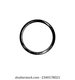 Zen Circle Icon Symbol. Aesthetic Circle Shape for Logo, Art Frame, Art Illustration, Website or Graphic Design Element. Vector Illustration