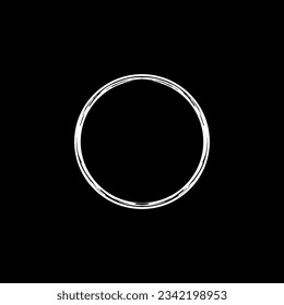 Zen Circle Icon Symbol. Aesthetic Circle Shape for Logo, Art Frame, Art Illustration, Website or Graphic Design Element. Vector Illustration
