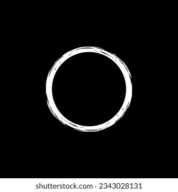 Símbolo del icono Círculo Zen. Forma de círculo estético para logotipo, marco de arte, ilustración de arte, sitio web o elemento de diseño gráfico. Ilustración vectorial
