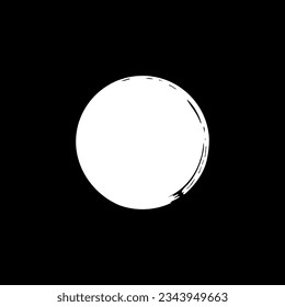 Zen Circle Icon Symbol. Aesthetic Circle Shape for Logo, Art Frame, Art Illustration, Website or Graphic Design Element. Vector Illustration