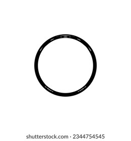 Zen Circle Icon Symbol. Aesthetic Circle Shape for Logo, Art Frame, Art Illustration, Website or Graphic Design Element. Vector Illustration