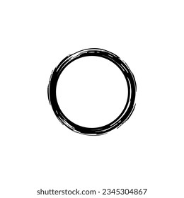 Zen Circle Icon Symbol. Ästhetische Circle-Form für Logo, Kunstrahmen, Kunstillustration, Website oder Grafikdesign-Element. Vektorgrafik