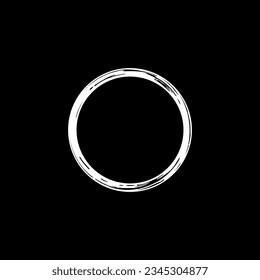 Símbolo del icono Círculo Zen. Forma de círculo estético para logotipo, marco de arte, ilustración de arte, sitio web o elemento de diseño gráfico. Ilustración vectorial