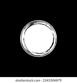 Símbolo del icono Círculo Zen. Forma de círculo estético para logotipo, marco de arte, ilustración de arte, sitio web o elemento de diseño gráfico. Ilustración vectorial