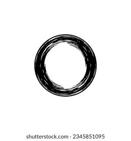 Zen Circle Icon Symbol. Aesthetic Circle Shape for Logo, Art Frame, Art Illustration, Website or Graphic Design Element. Vector Illustration