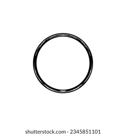 Zen Circle Icon Symbol. Aesthetic Circle Shape for Logo, Art Frame, Art Illustration, Website or Graphic Design Element. Vector Illustration