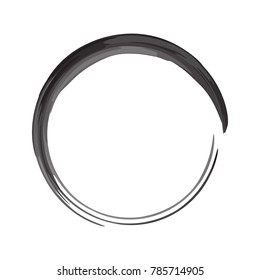 Zen circle isolated illustration on white background