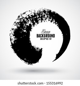 Zen circle isolated over white illustration.
