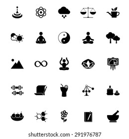 Zen concept icons on white background