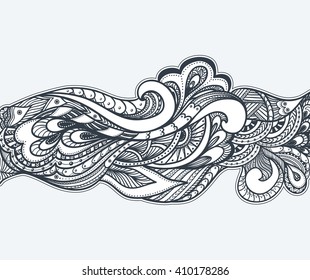 Zen doodle or Zen tangle texture or pattern  black on white for coloring page or relax coloring book or wallpaper or for decorate package clothes or different things