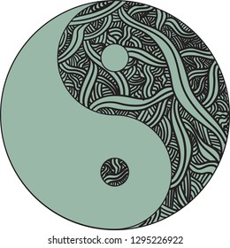 Zen Doodle Ying Yang Stock Vector (Royalty Free) 1295226922 | Shutterstock