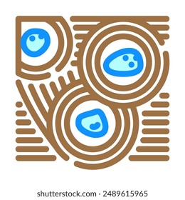zen garden buddhism color icon vector. zen garden buddhism sign. isolated symbol illustration