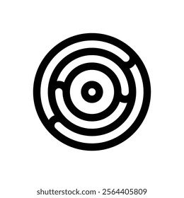 Zen garden. Editable stroke vector icon.