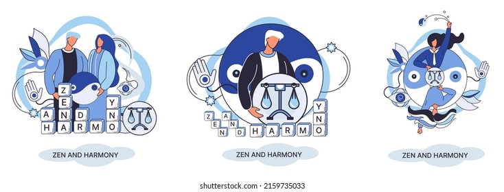 Zen and harmony metaphor, meditation practice. Balance, relaxation, mindfulness. Calm person relaxing. Yoga and spiritual practice, relax, recreation, healthy lifestyle. Japanese cult of mind and body