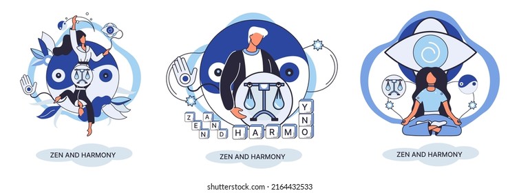 Zen and harmony metaphor, meditation practice. Balance, relaxation, mindfulness. Calm person relaxing. Yoga and spiritual practice, relax, recreation, healthy lifestyle. Japanese cult of mind and body