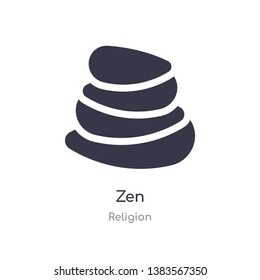 zen icon. isolated zen icon vector illustration from religion collection. editable sing symbol can be use for web site and mobile app