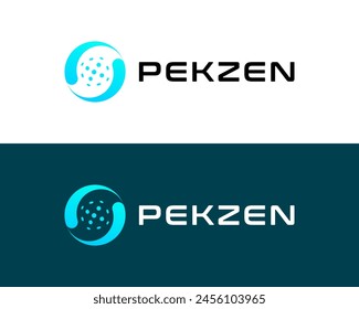 Zen icon and pickleball sport logo design.