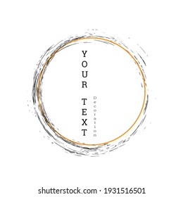 
Zen ink circle emblem. Paint strokes. Multi-colored strokes. Design template for the design of banners, posters, booklets, covers, magazines. EPS 10