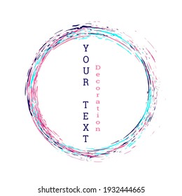 
Zen ink circle emblem. Paint strokes. Multi-colored strokes. Design template for the design of banners, posters, booklets, covers, magazines. EPS 10