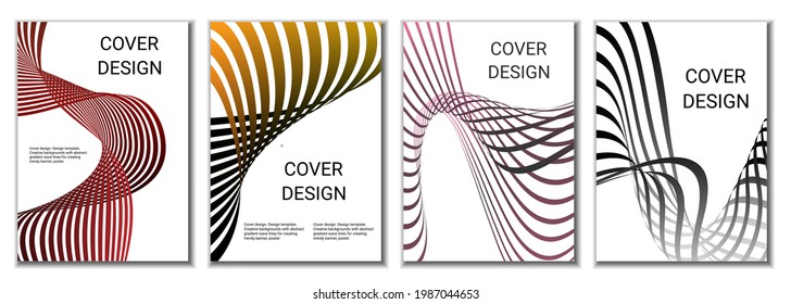 Zen ink circle emblem. Set. Paint strokes. Multi-colored strokes. Design template for the design of banners, posters, booklets, covers, magazines. EPS 10