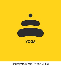 Zen logo, life balance and meditation icon. Minimal harmony sign. Spiritual practices logotype. Relaxation vector concept