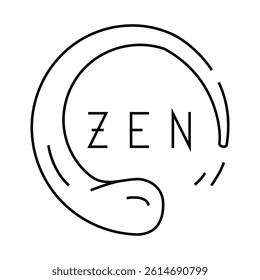 zen meditation line icon vector. zen meditation sign. isolated contour symbol black illustration
