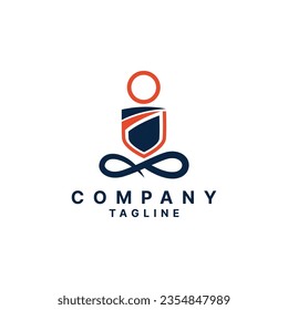 Zen meditation vector logotype template 