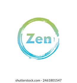 Zen Podcast Logo Design Vektorgrafik. Podcast-Logo mit Zen-Design für Wellness und Selbstpflege

