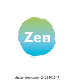 Zen Podcast Logo Design Vektorgrafik. Podcast-Logo mit Zen-Design für Wellness und Selbstpflege

