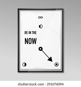 Zen poster. Be in now.