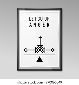 Zen poster. Let go of anger.