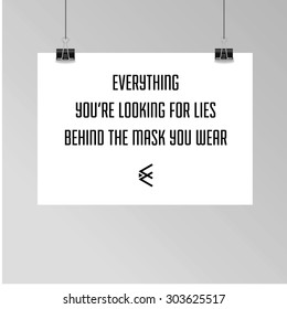 Zen - quote - poster - sacred geometry - alphabet - E - stock vector