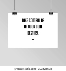 Zen - quote - poster - sacred geometry - alphabet - T - stock vector