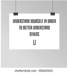 Zen - quote - poster - sacred geometry - alphabet - U - stock vector