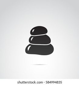 Zen spa stones for massage. Vector art.