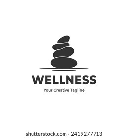 Logotipo Zen stone, este logo es adecuado para el logo de la comunidad de yoga, centros de fitness y similares