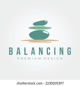 zen stone spa logo vector illustration design