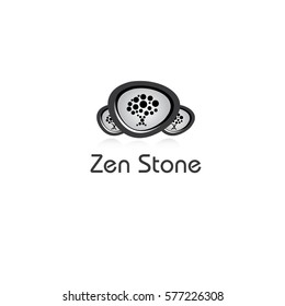 Zen Stone vector. Spa Salon, Massage Center logo design.