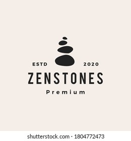 zen stones hipster vintage logo vector icon illustration