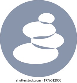 Zen stones, icon illustration, vector on white background