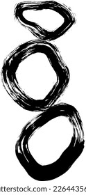 Zen Stones Ink Brush Grunge Pattern