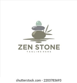 Zen Stones Logo Design Vector Image